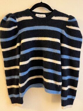 Derek Lam Puff Sleeve stripe Sweater Size XS